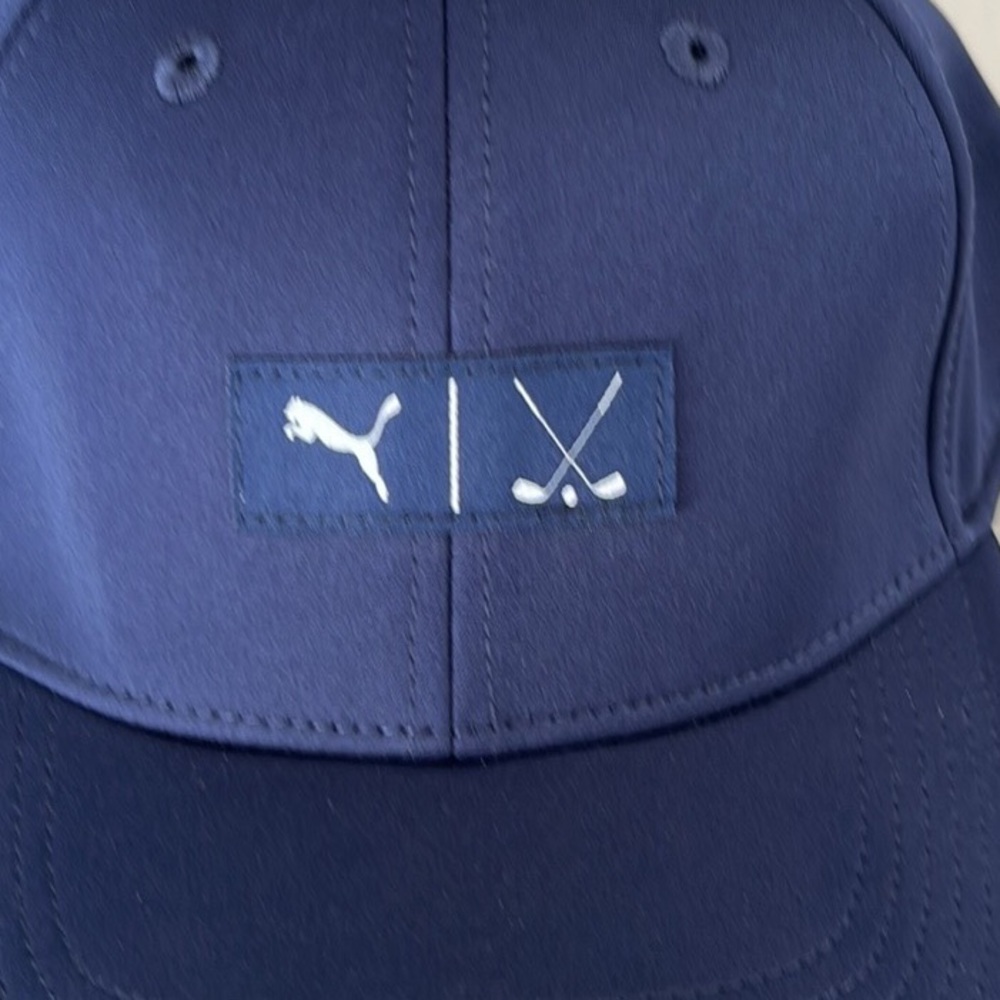 Puma x Golf Navy Blue and White Adjustable Baseball Hat - Picture 3 of 12